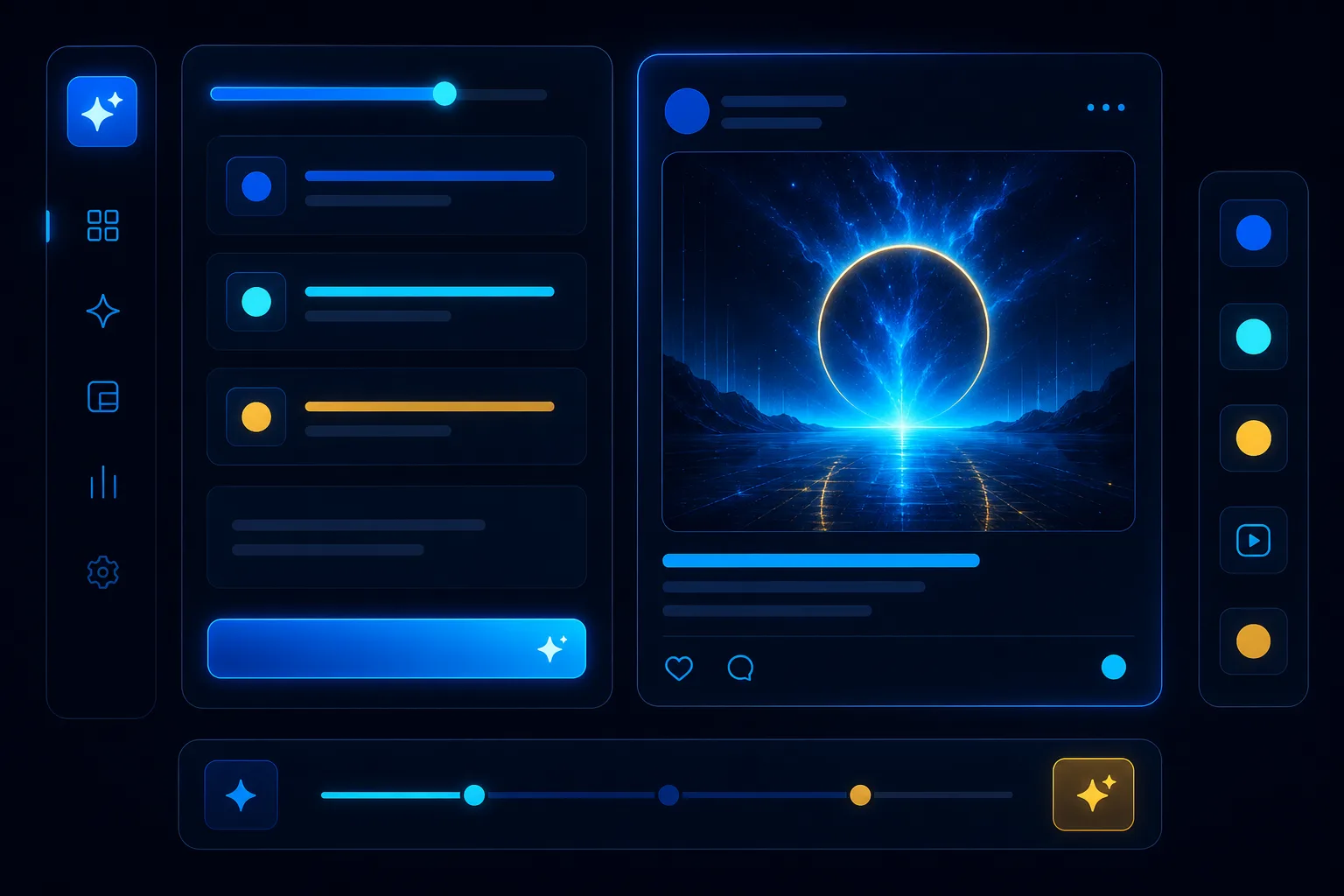 AI generating an on-brand social media post in Adzyn